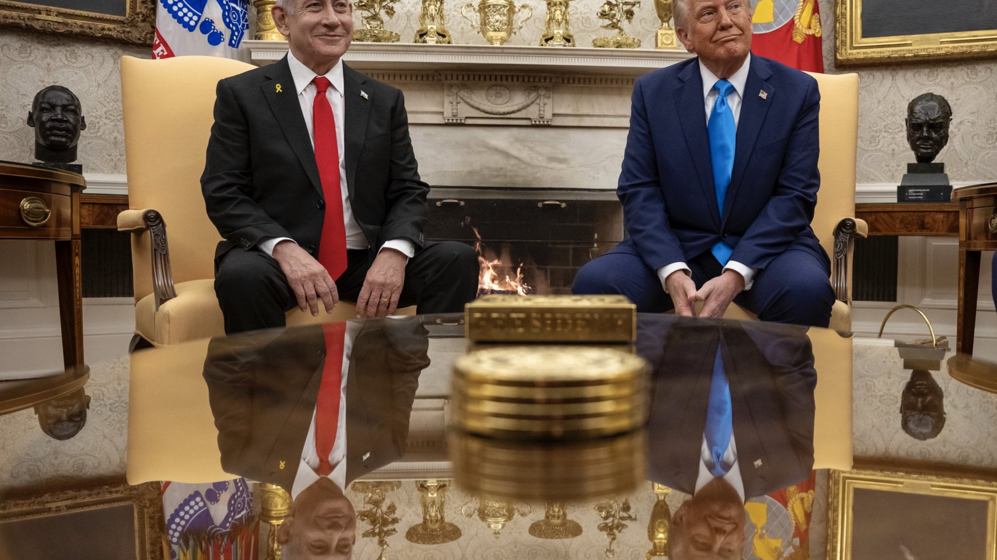 President Donald Trump and Israeli Prime Minister Benjamin Netanyahu at the White House